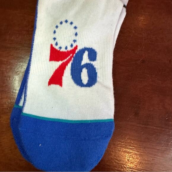 NWT Stance 76ers NBA Basketball Joel Embii Socks Blue White Mens Medium - Picture 5 of 10